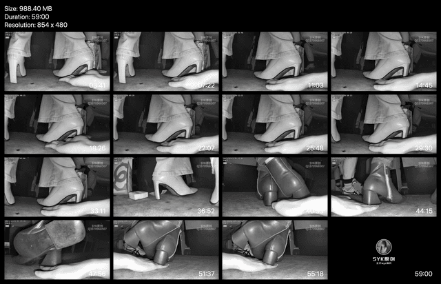 Movie theater girl candid stepping on hands with high heels and ankle boots