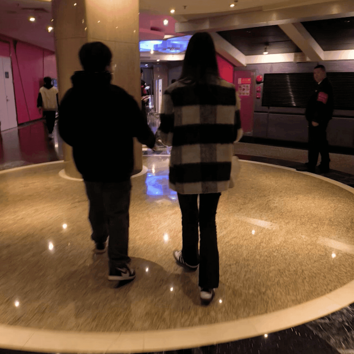 Woman in Adidas Samba candid crush at the cinema