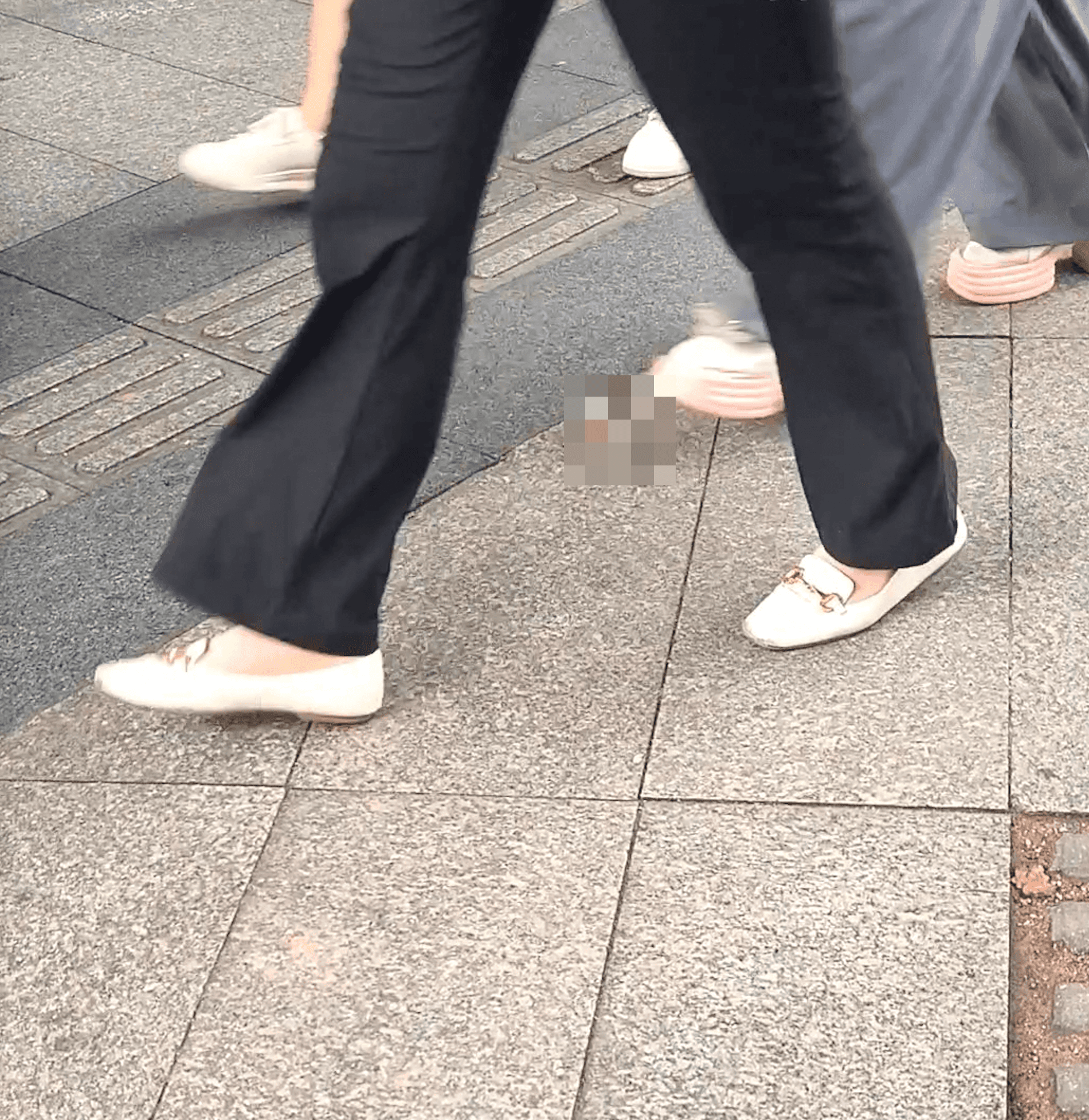 Woman candid crush in the entrance to the restroom + in malls + on the street