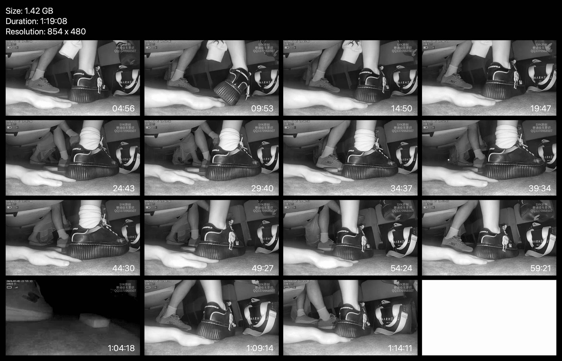 Women in movie theater candid hand trample with white socks and sneakers