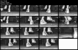 Cinema girl candid crush with Air Force 1 sneakers