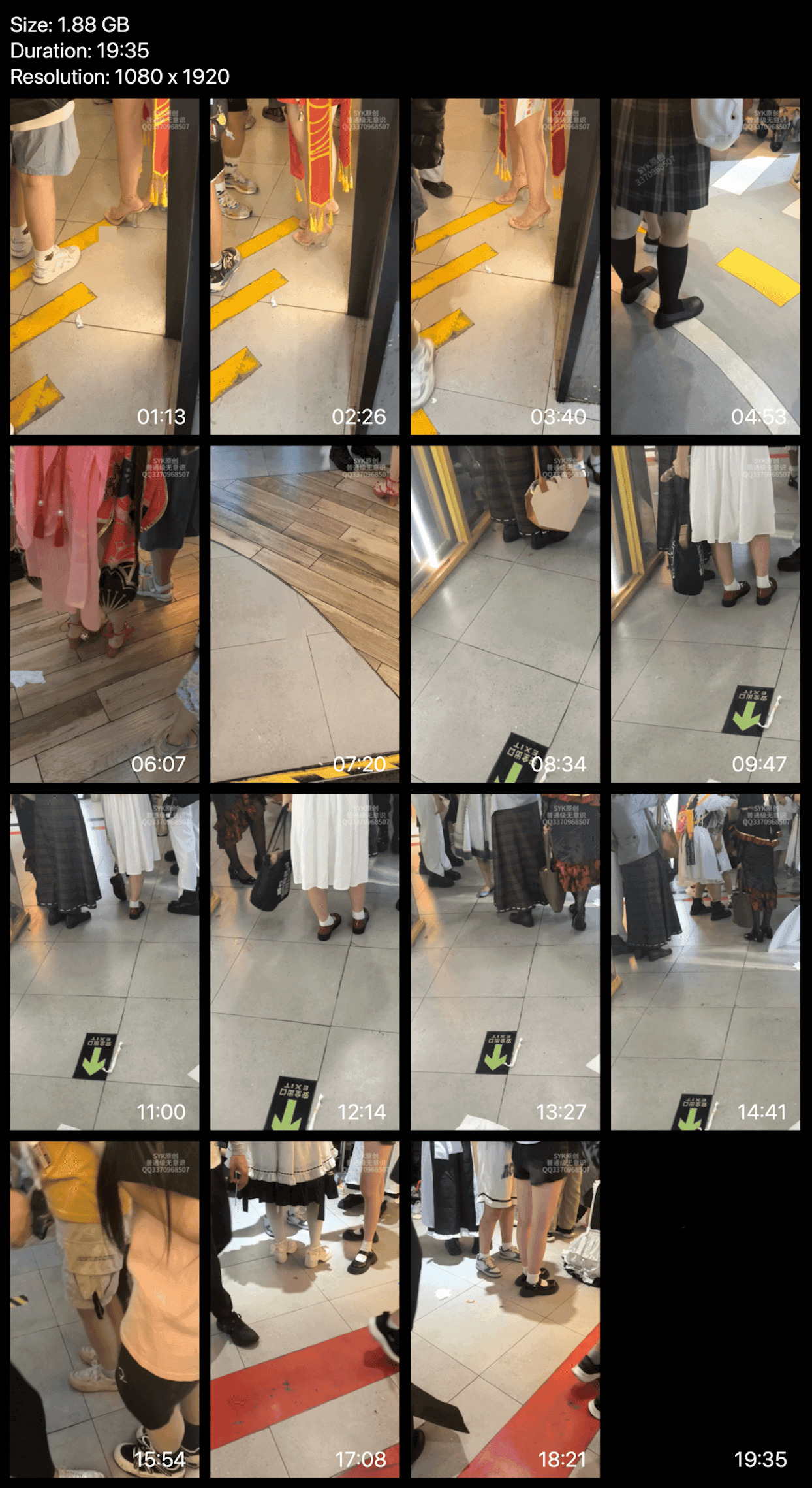 Anime convention girl in transparent high heels candid crush + many other shoes