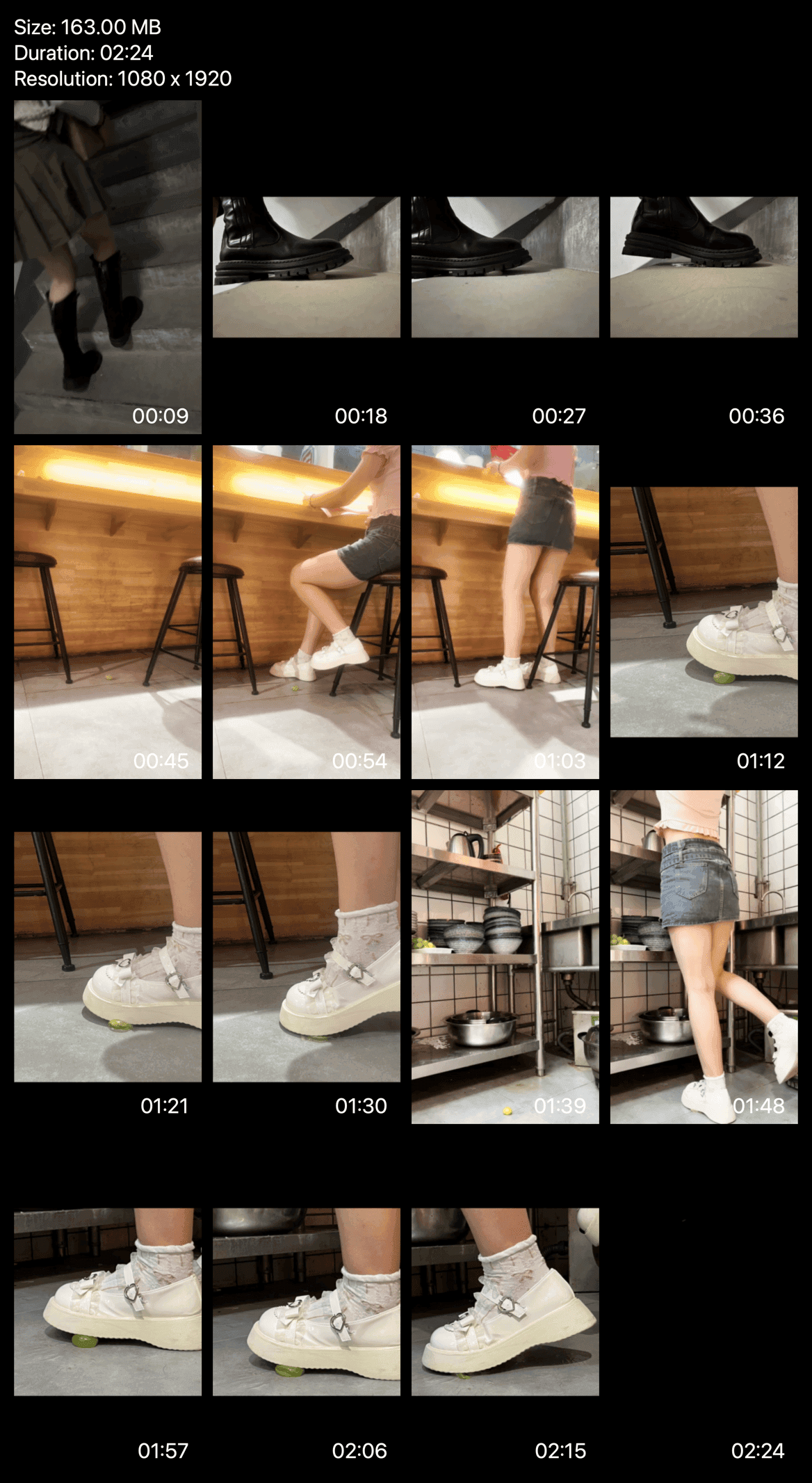 Girl leather shoes candid fruit crush
