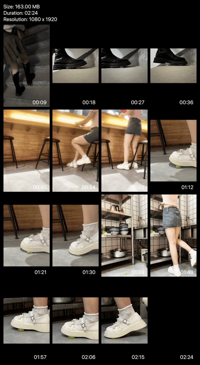 Girl leather shoes candid fruit crush