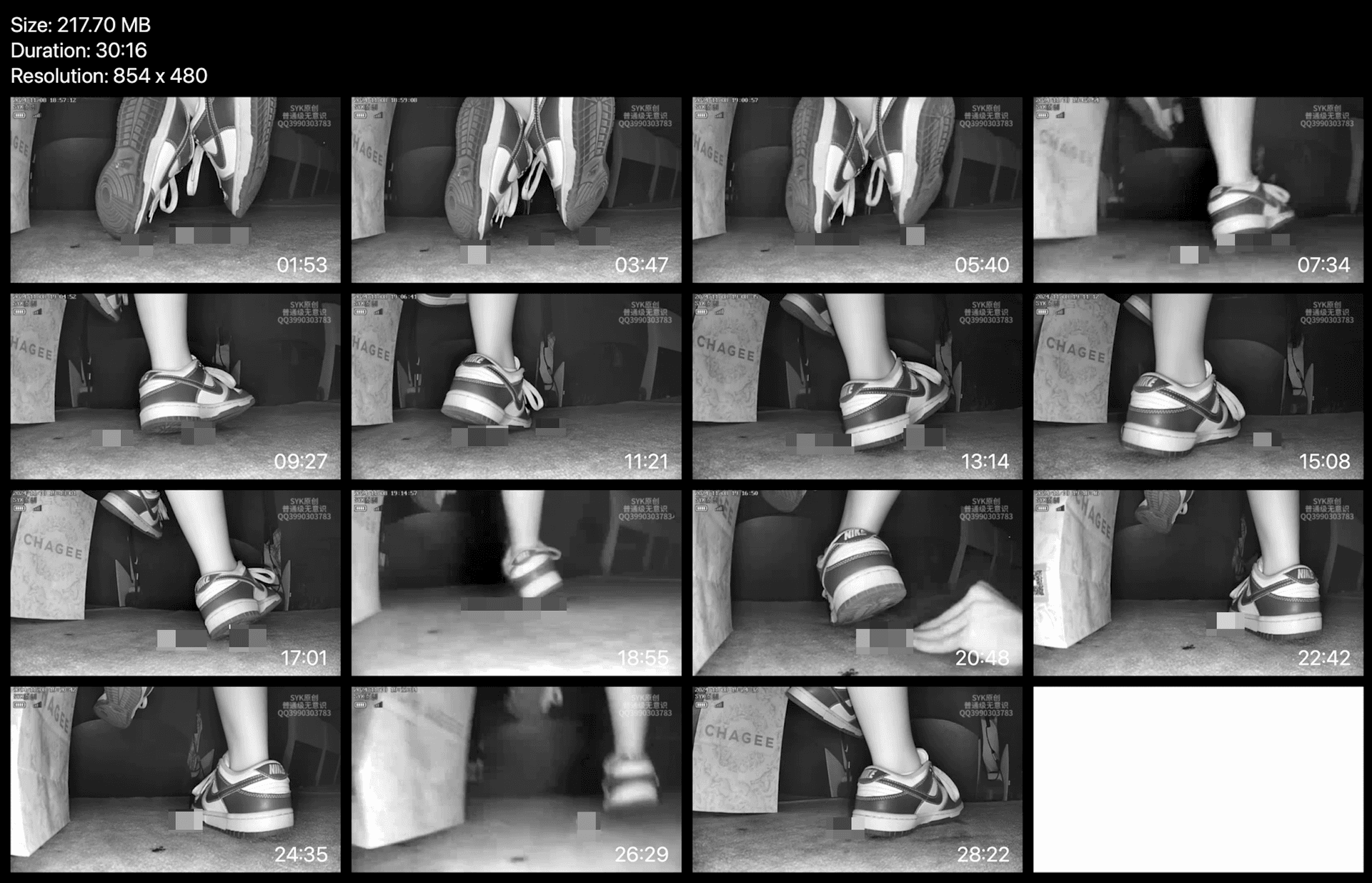 Girl at movie theater candid crush with Nike Dunks sneaker