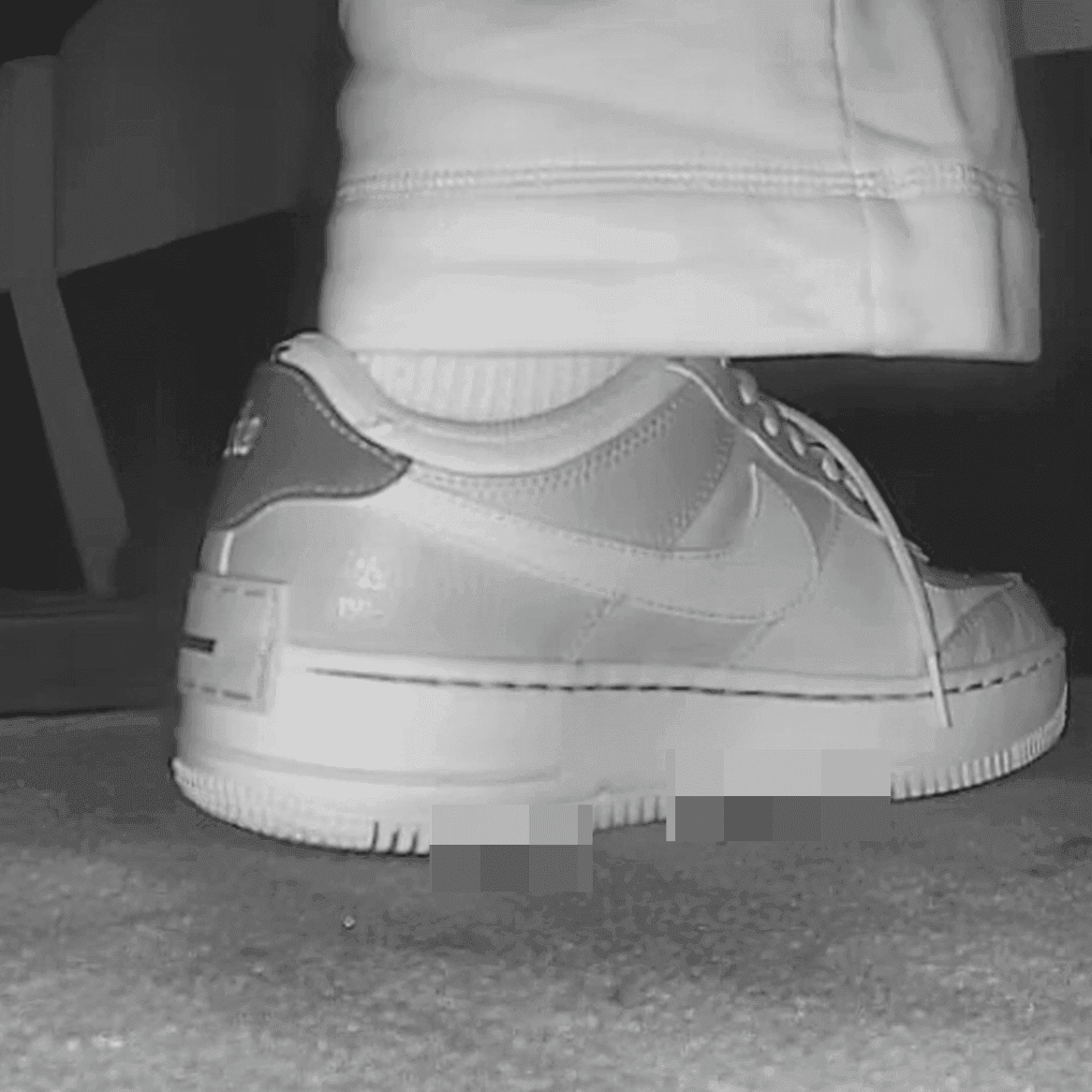 Woman in Nike sneakers candid crush at the cinema