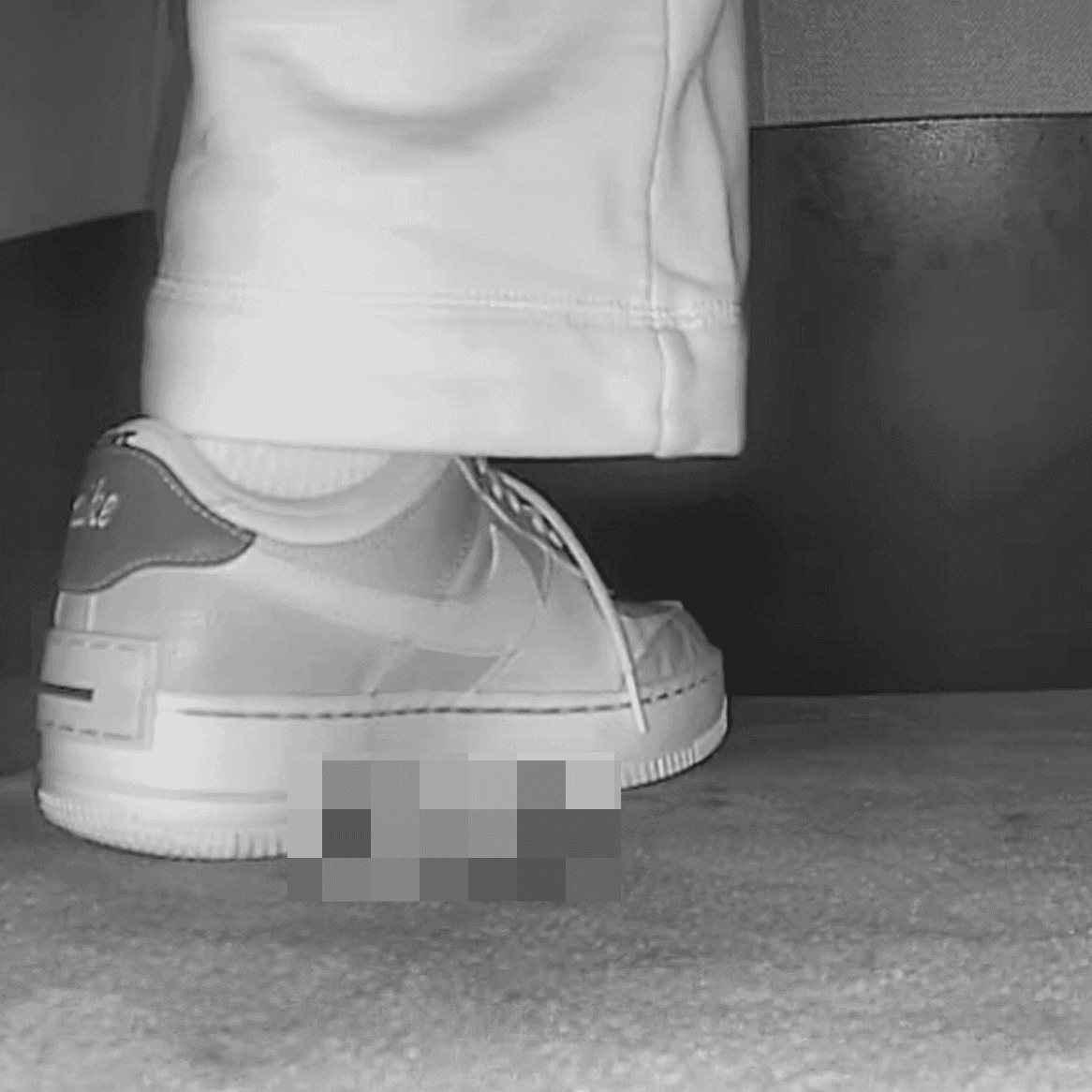 Woman in Nike sneakers candid crush at the cinema
