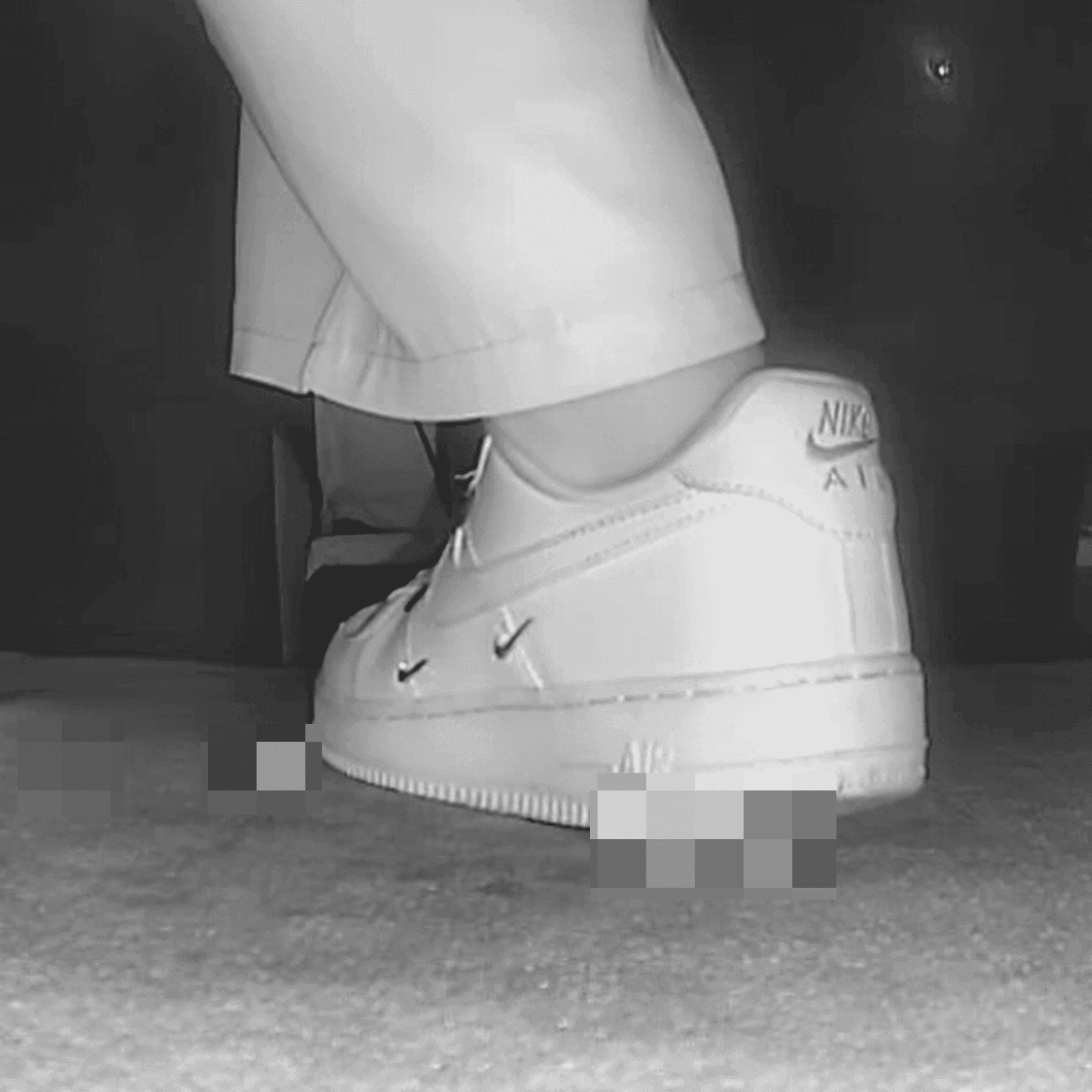 Woman in Nike sneakers candid crush at the cinema