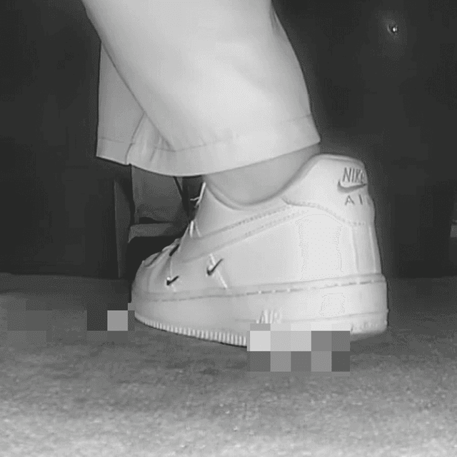 Woman in Nike sneakers candid crush at the cinema