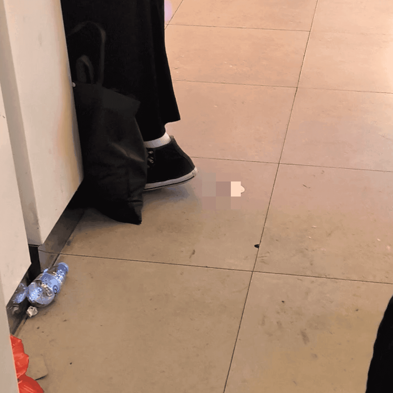Cosplay girl in anime convention candid crush with black Converse shoes