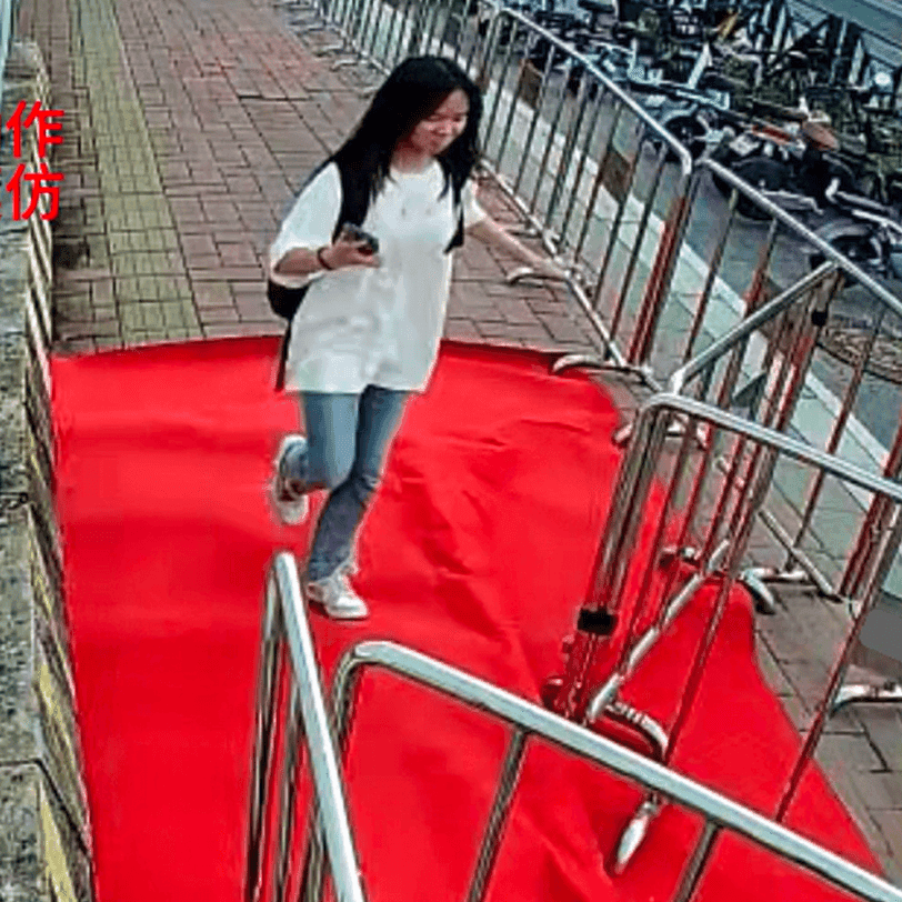 Outdoor human carpet trampled by girls (all girls) on the street