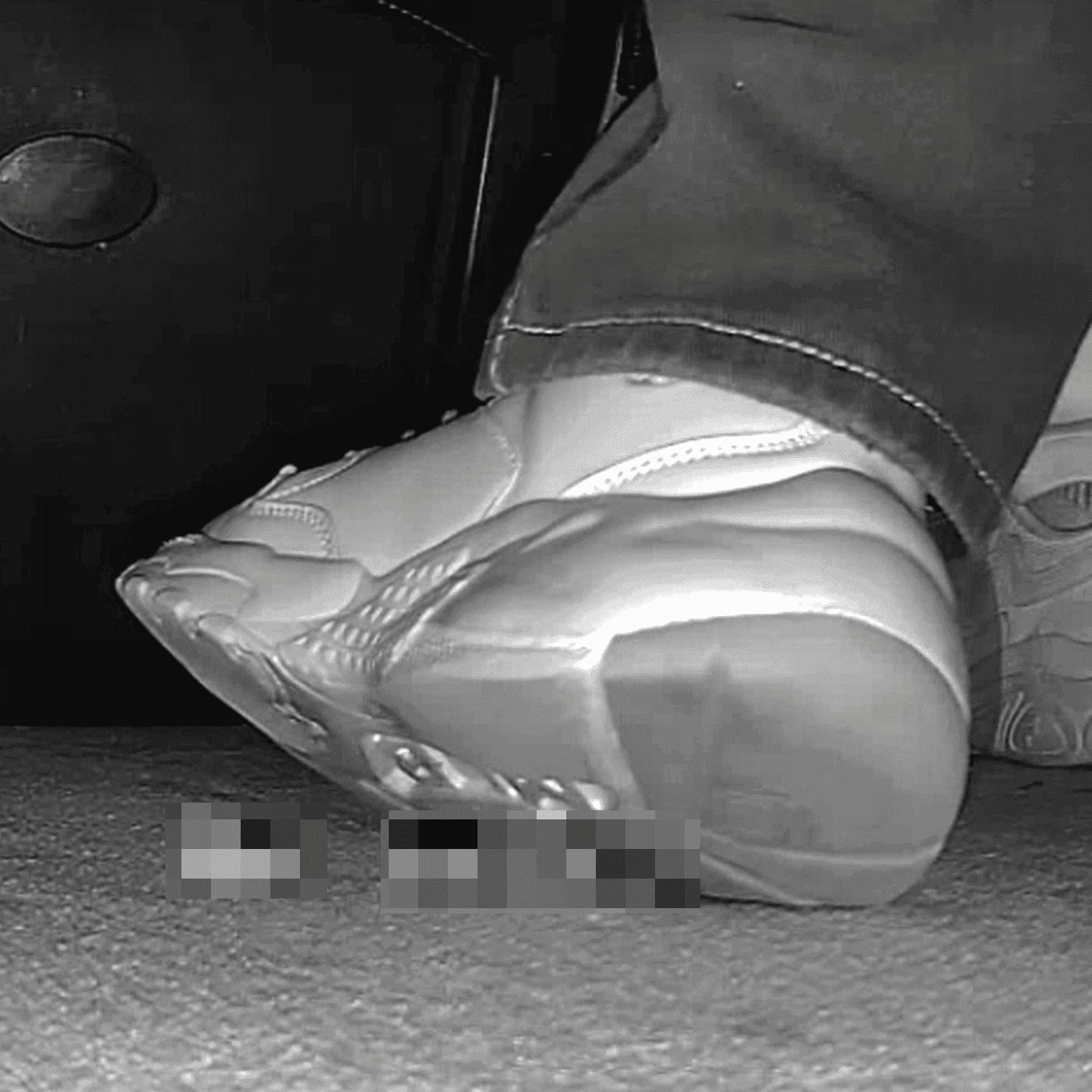 Woman in MLB sneakers candid crush in cinema