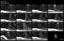 Cinema cute girl candid stepping on hand with black leather shoe heels