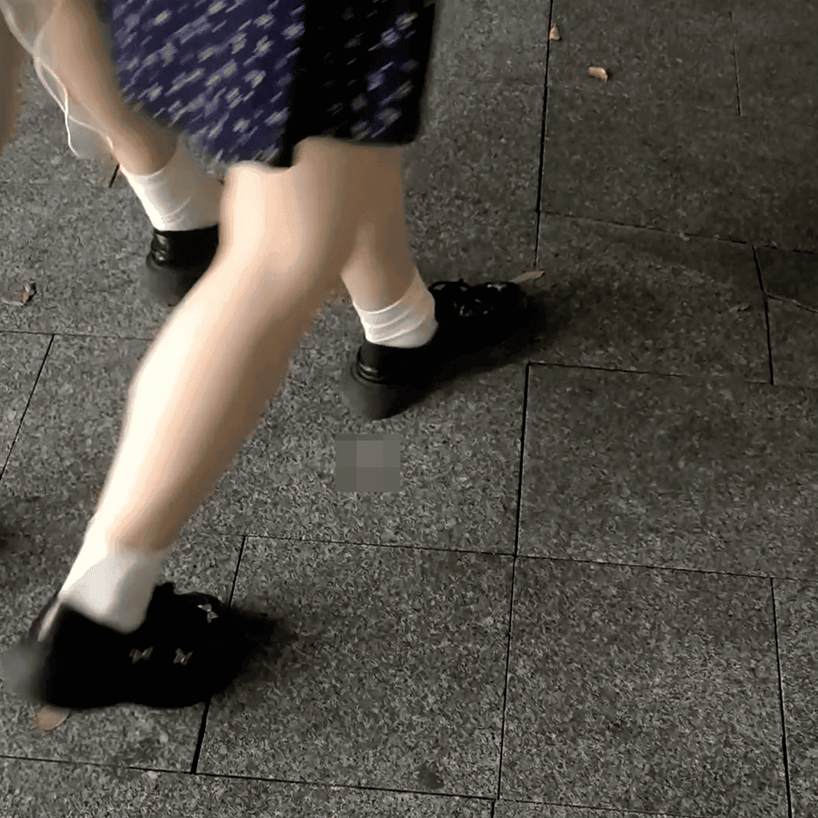 Dance machine woman in white leather shoes candid crush + Outdoor woman candid crush