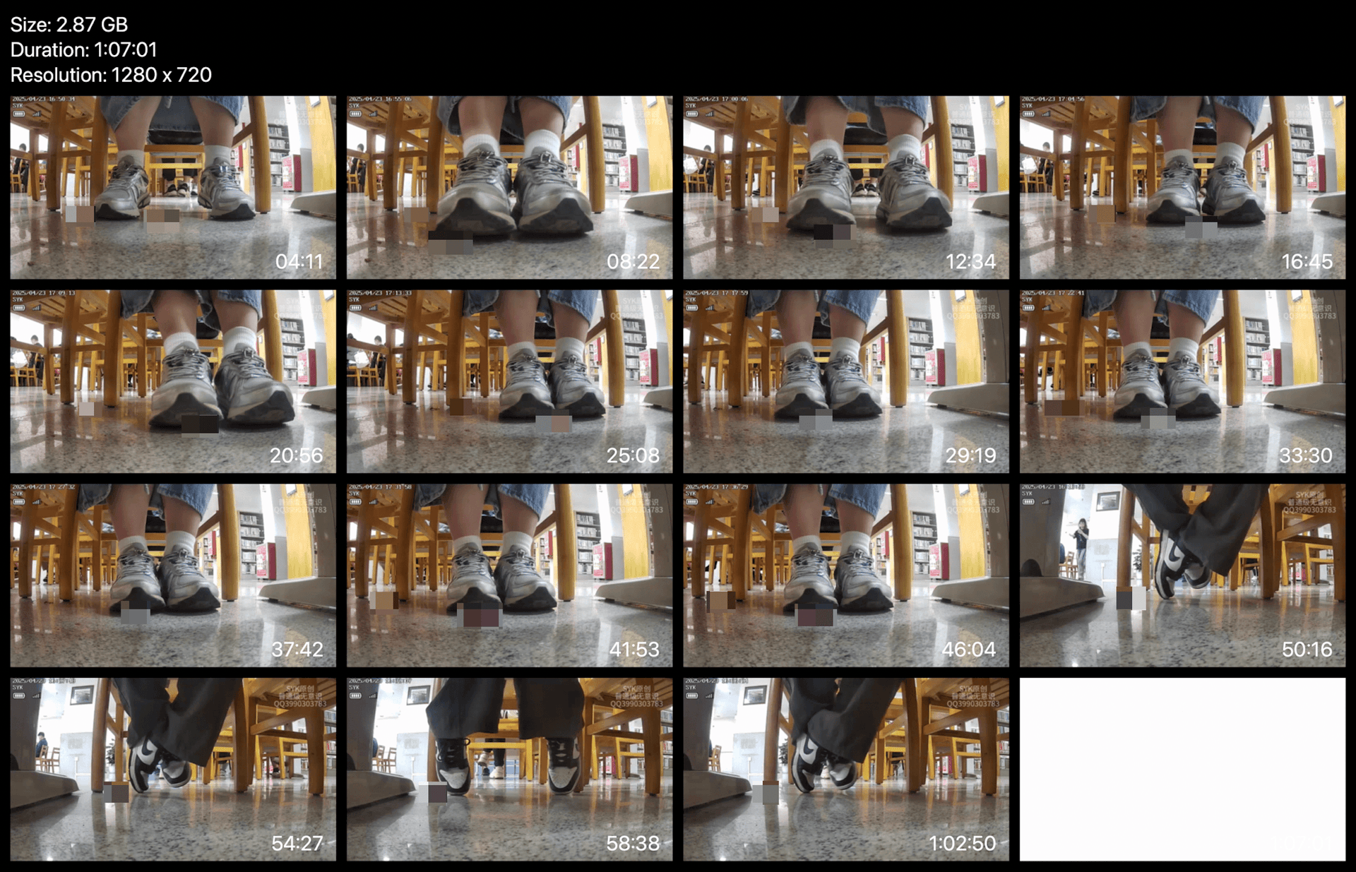 Woman in white socks and sneakers candid crush in library