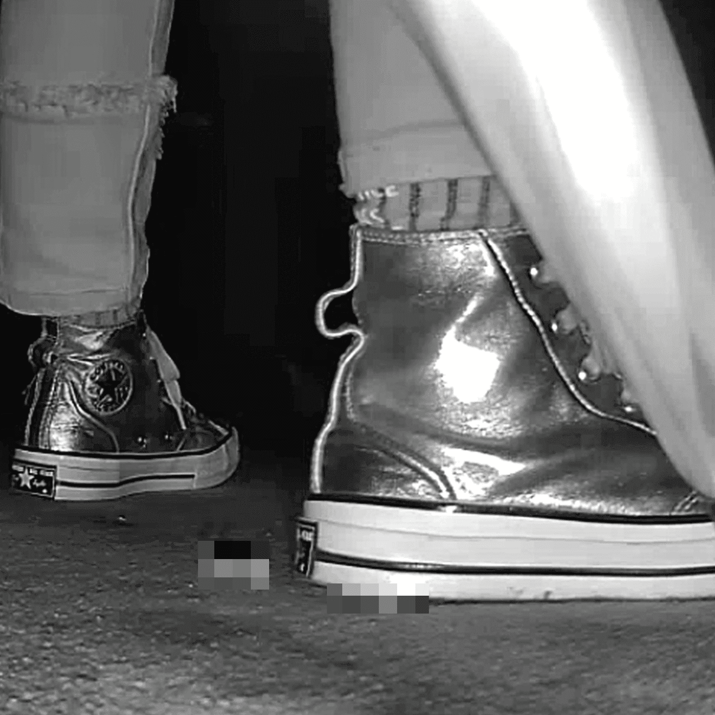 Woman in silver Converse candid crush at the cinema
