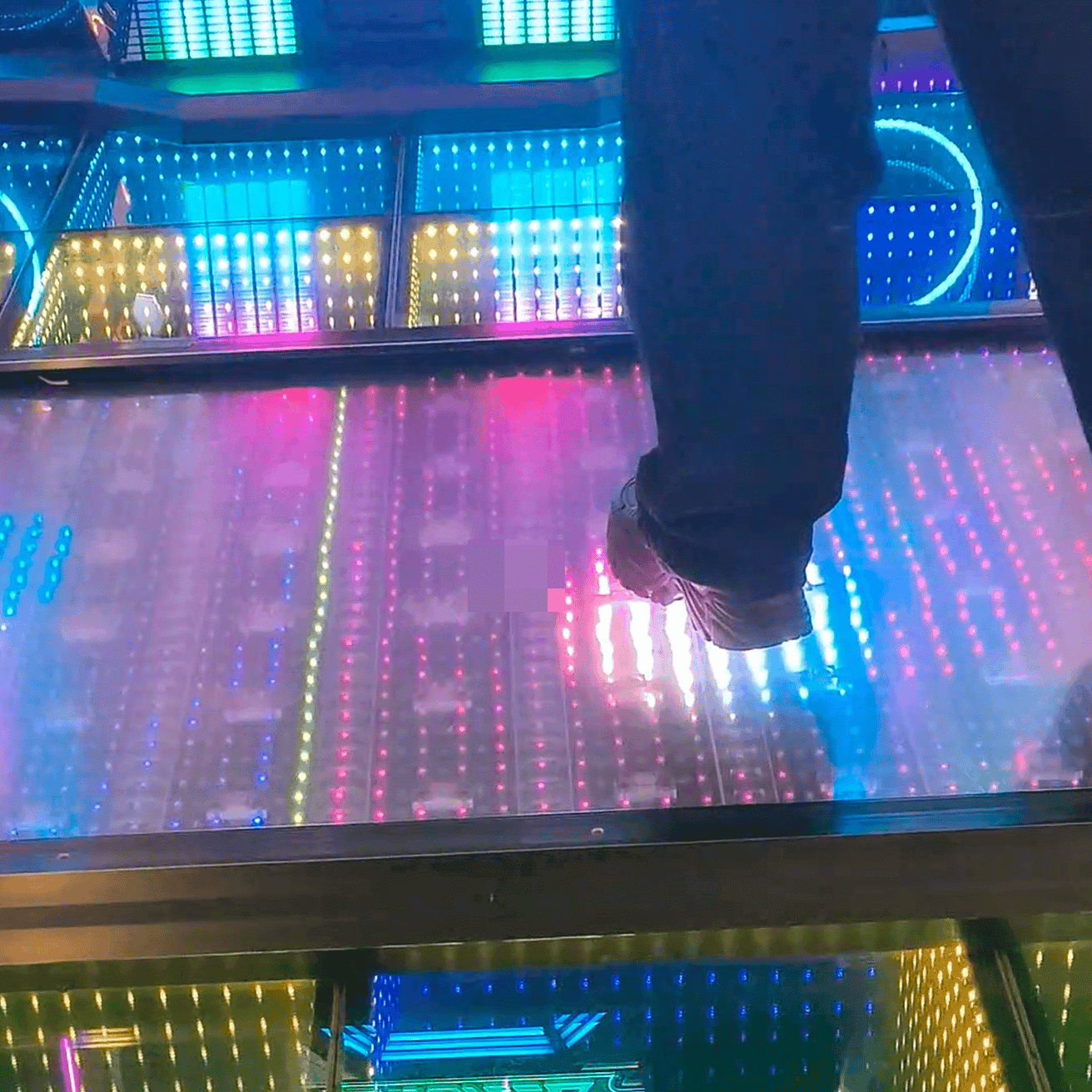 Dance machine two young women in black sneakers candid crush