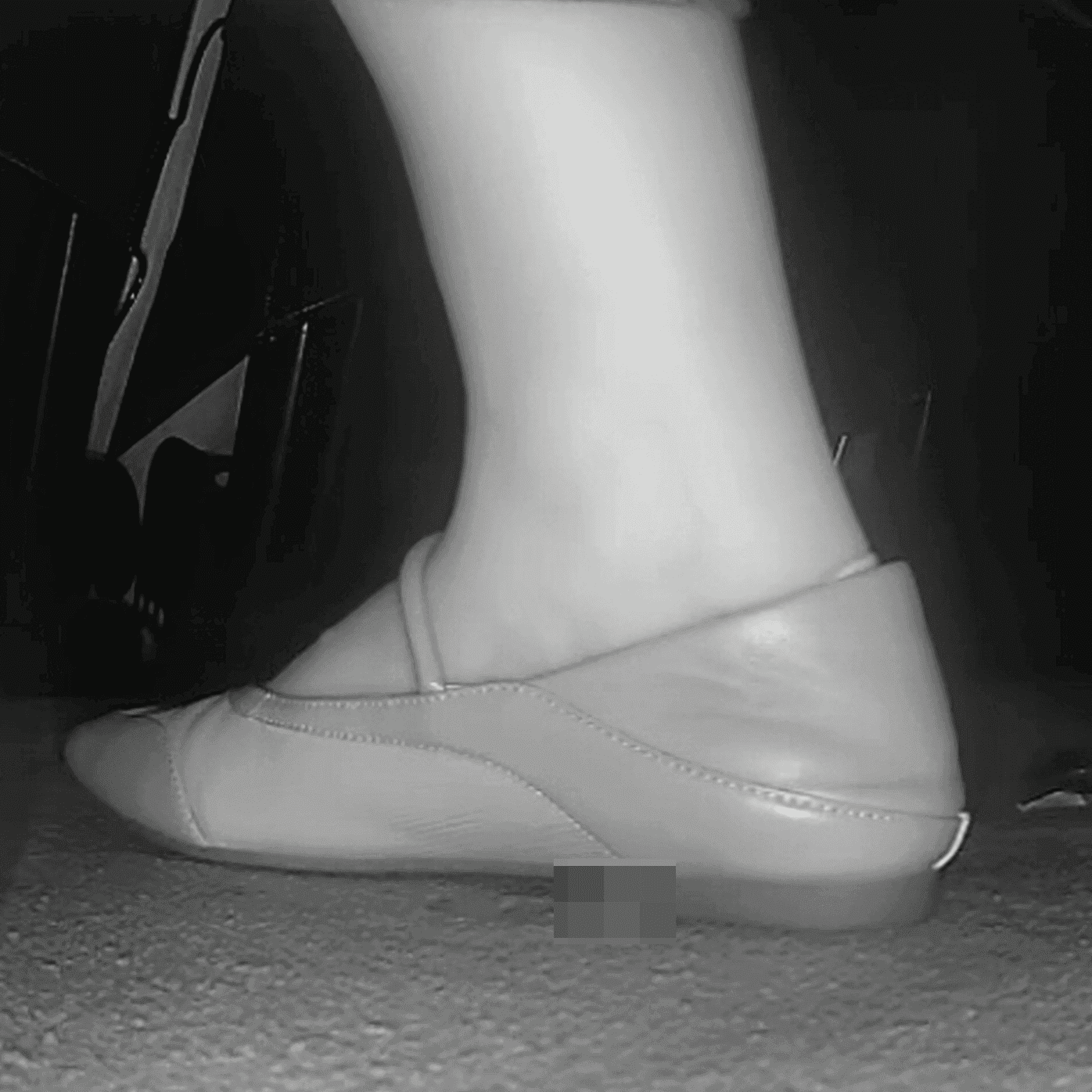 Woman in flats candid crush at the cinema