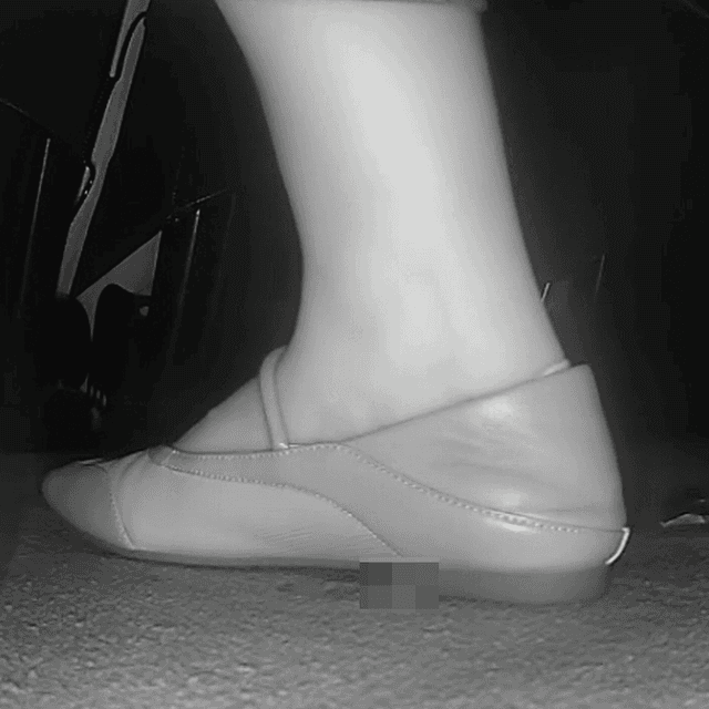 Woman in flats candid crush at the cinema