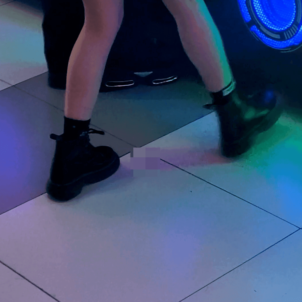 Basketball shooting machine lady in short boots and leather shoes + Dance machine lady in platform shoes candid crush