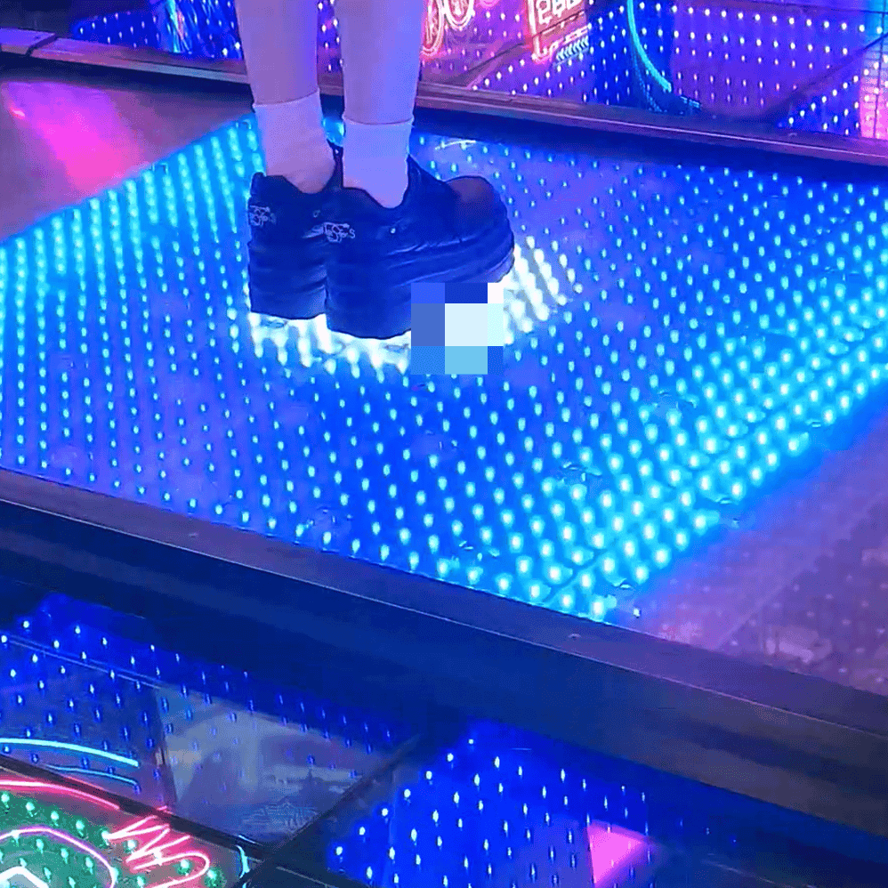 Basketball shooting machine lady in short boots and leather shoes + Dance machine lady in platform shoes candid crush