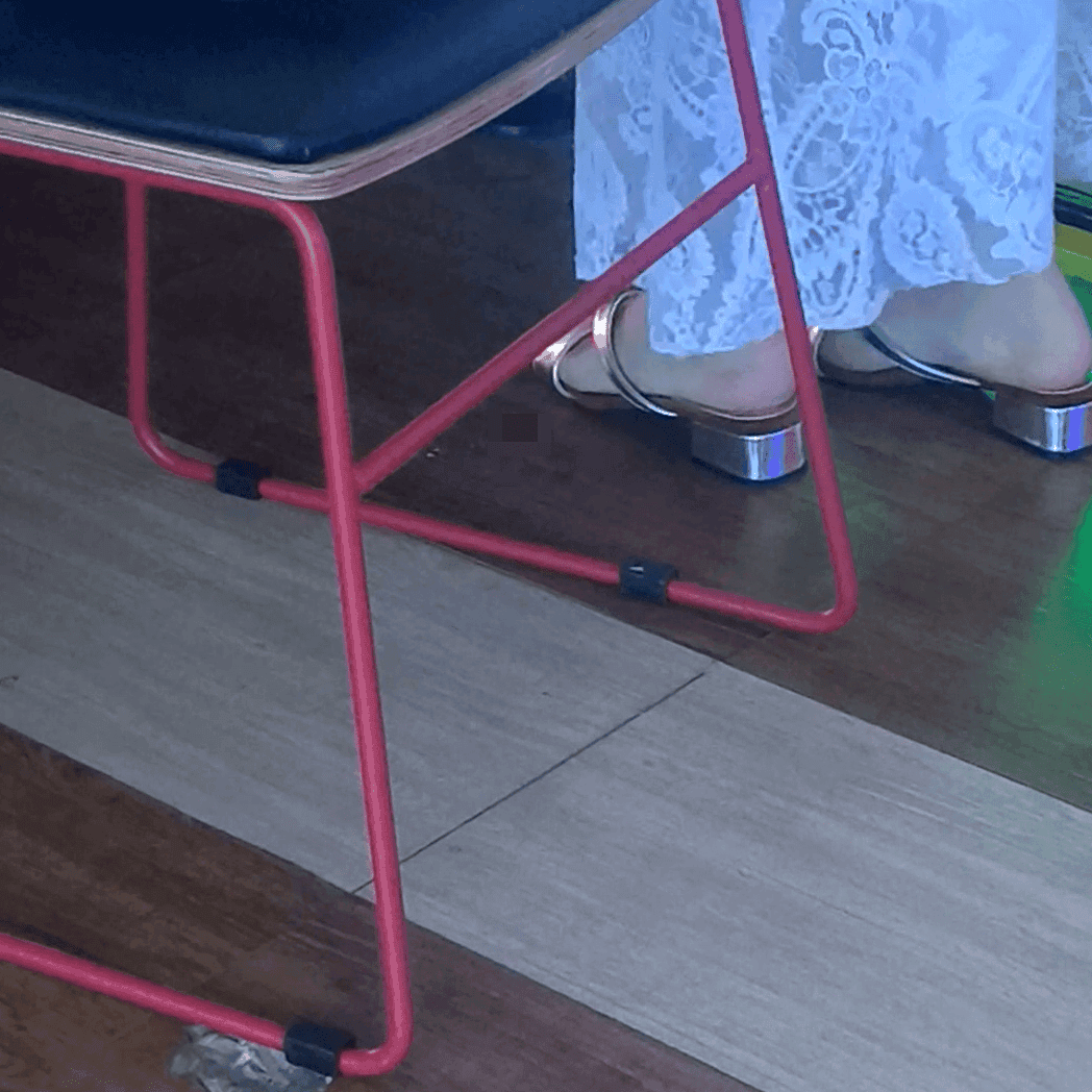 Game arcade woman in chunky heel sandals candid crush + Basketball shooting machine candid crush