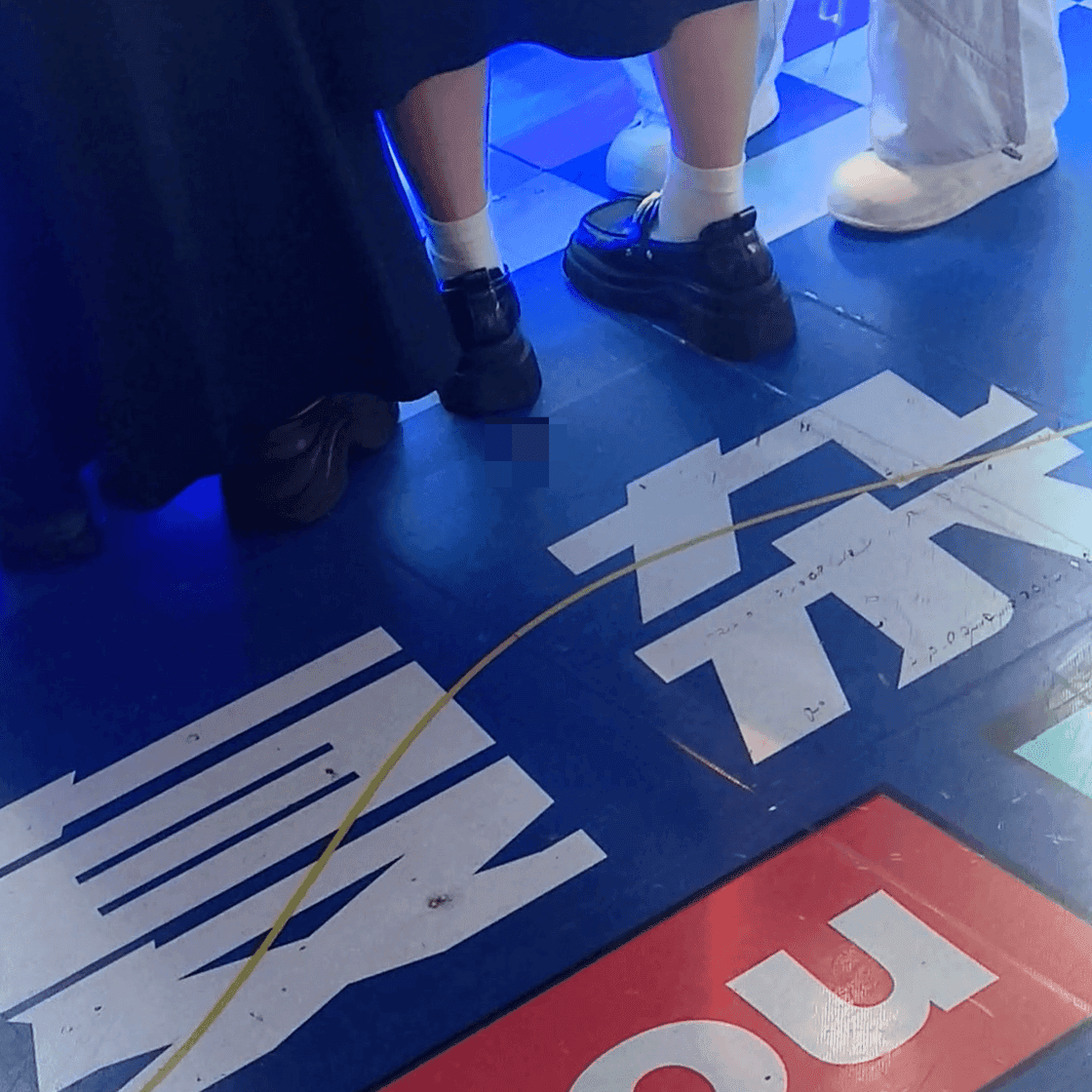 Game arcade woman candid crush + Dance machine woman in calf socks and sneakers candid crush