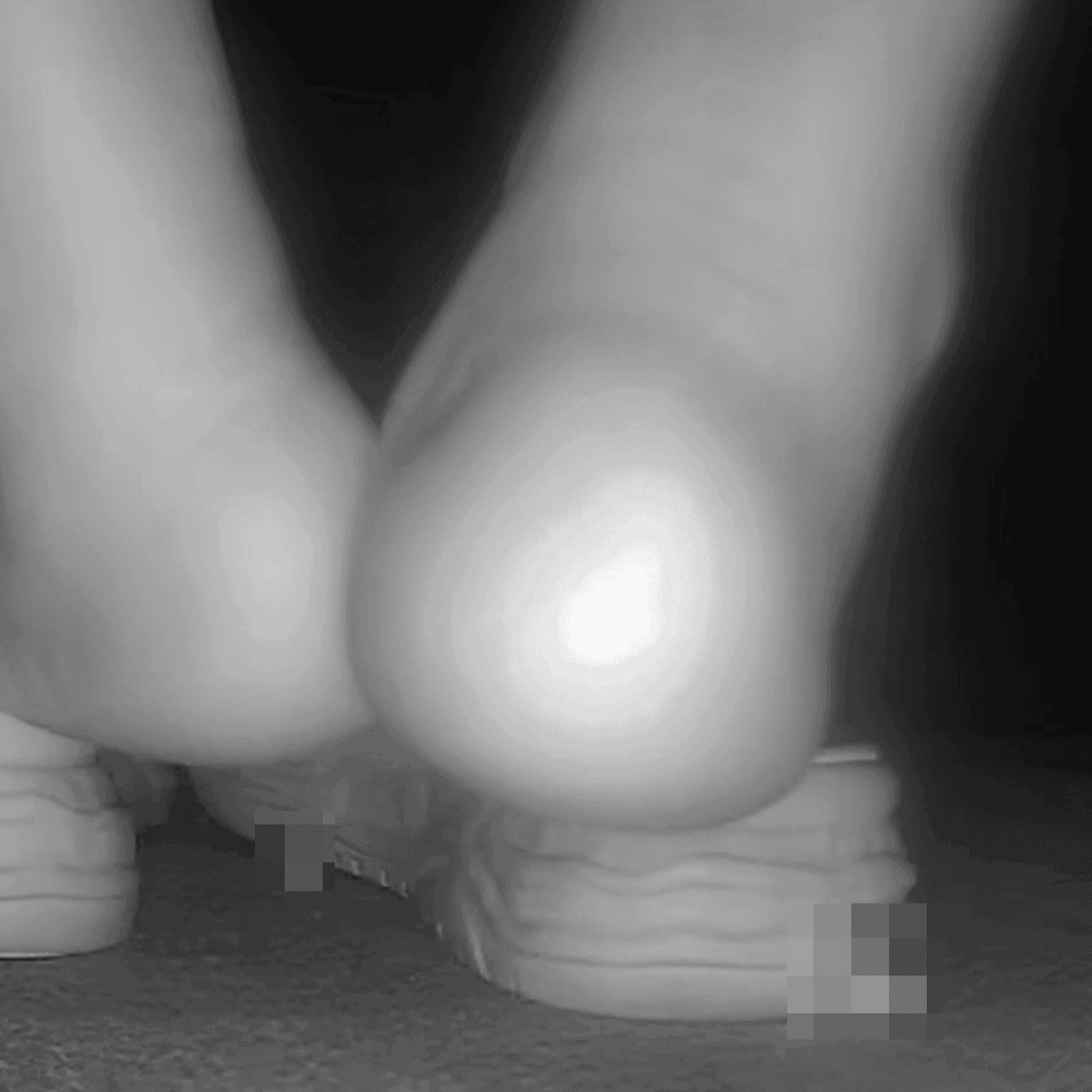 Woman in platform sandals candid crush at the cinema