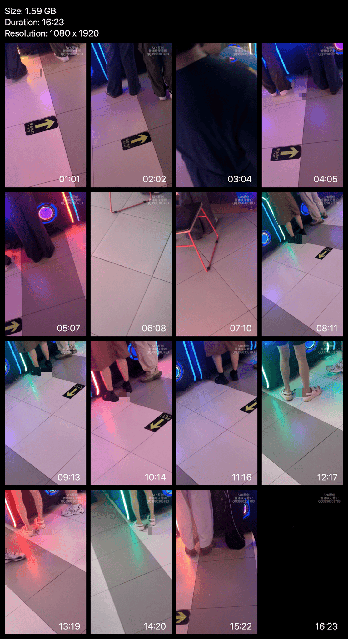 Game arcade lady in sandals and leather shoes candid crush and stuck to soles