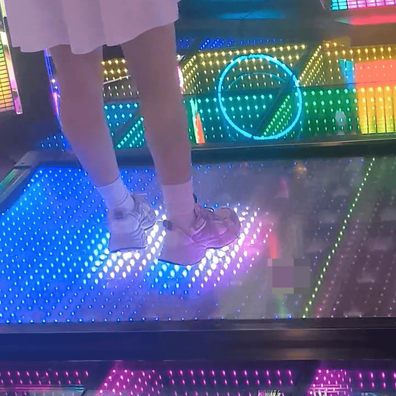 Outdoor woman in white sneakers candid crush + Anime convention lady in leather shoes candid crush and noticed