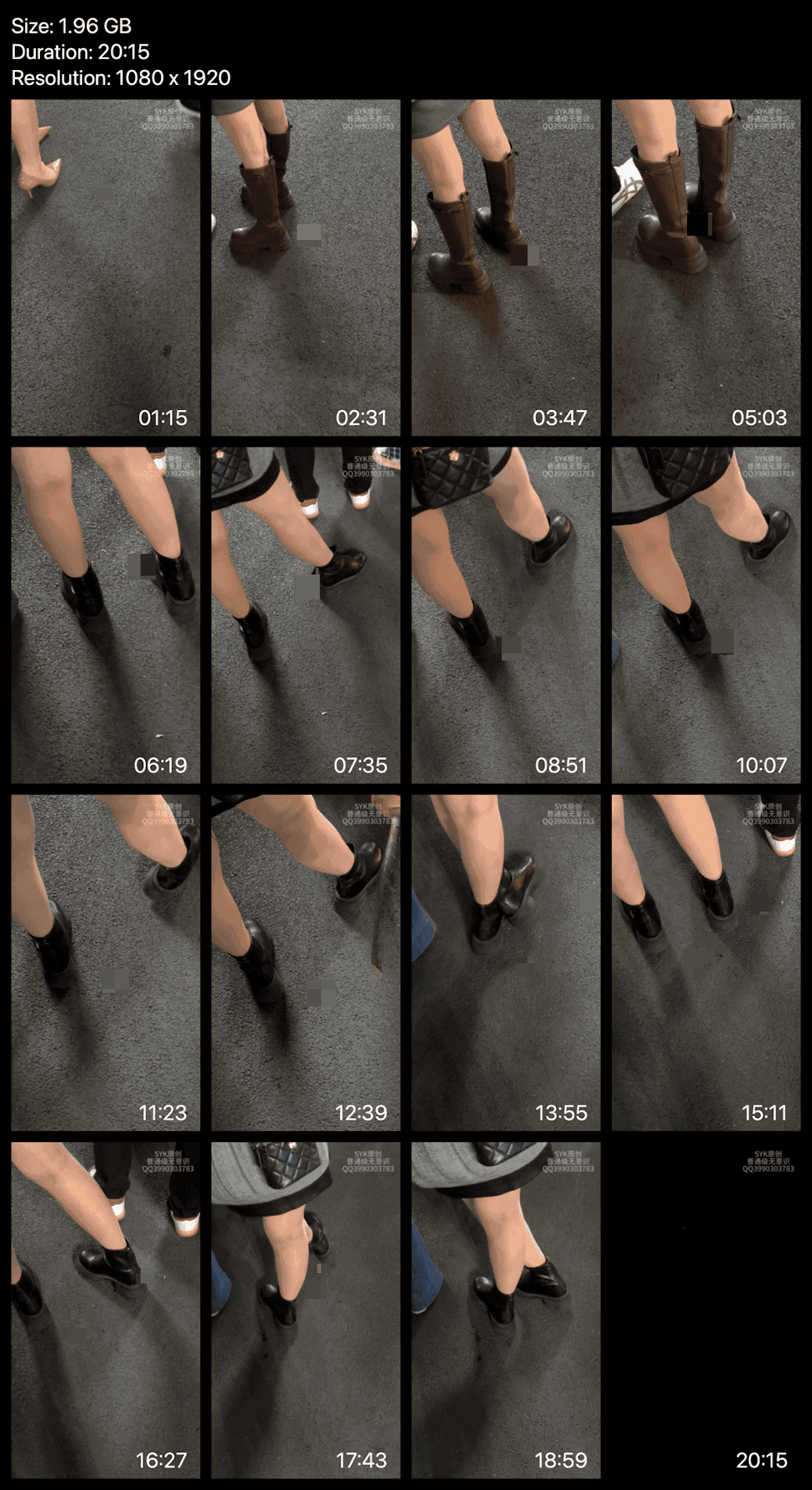 Outdoor multiple women in high heels + Martin boots + Knee-high boots candid crush