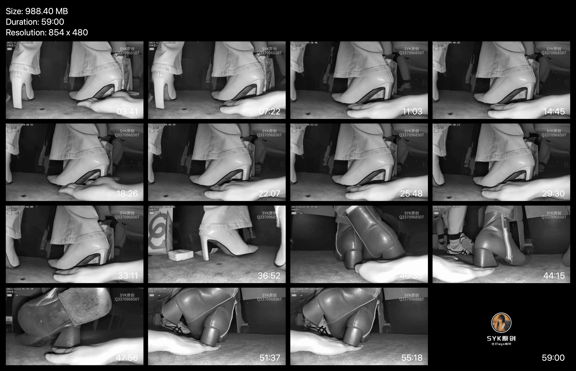 Movie theater girl candid stepping on hands with high heels and ankle boots