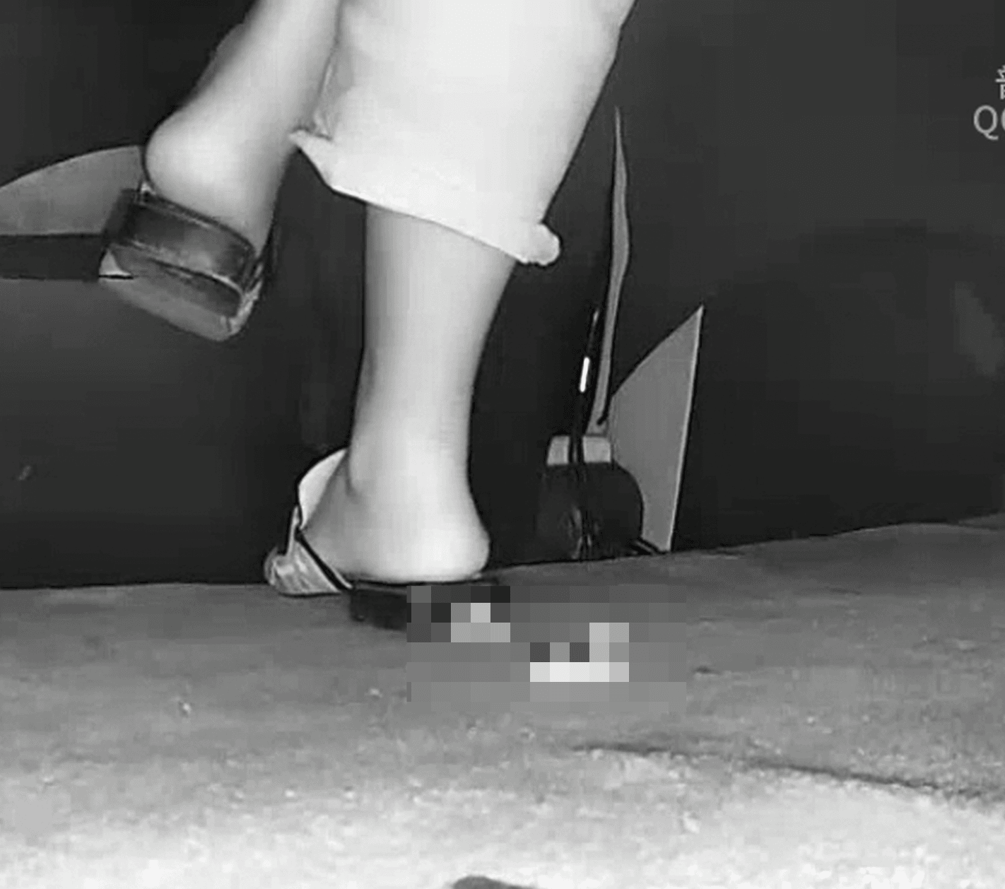 Cinema girl candid crush with slide sandals