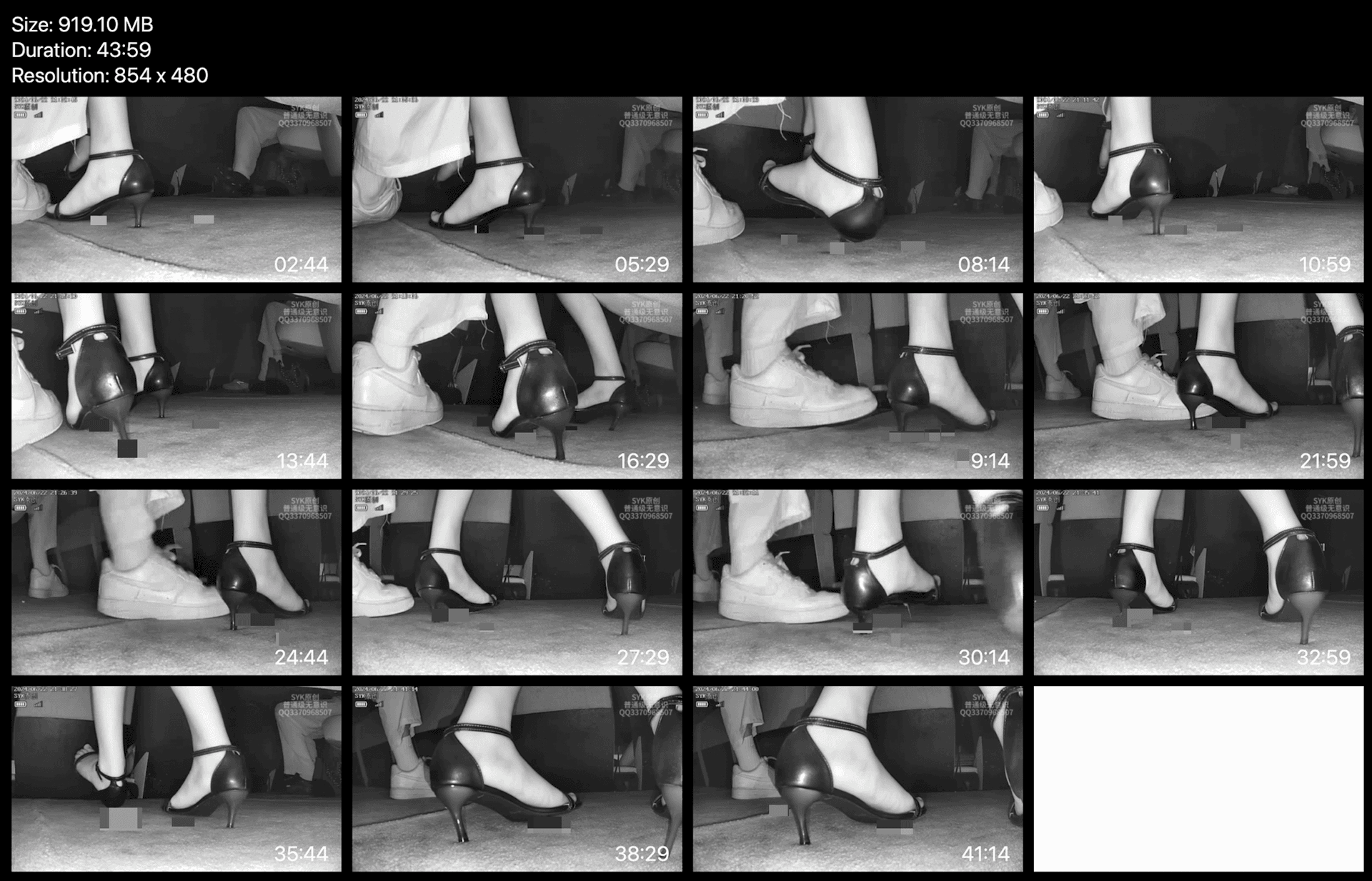 Beautiful woman in cinema candid crush with black high heels