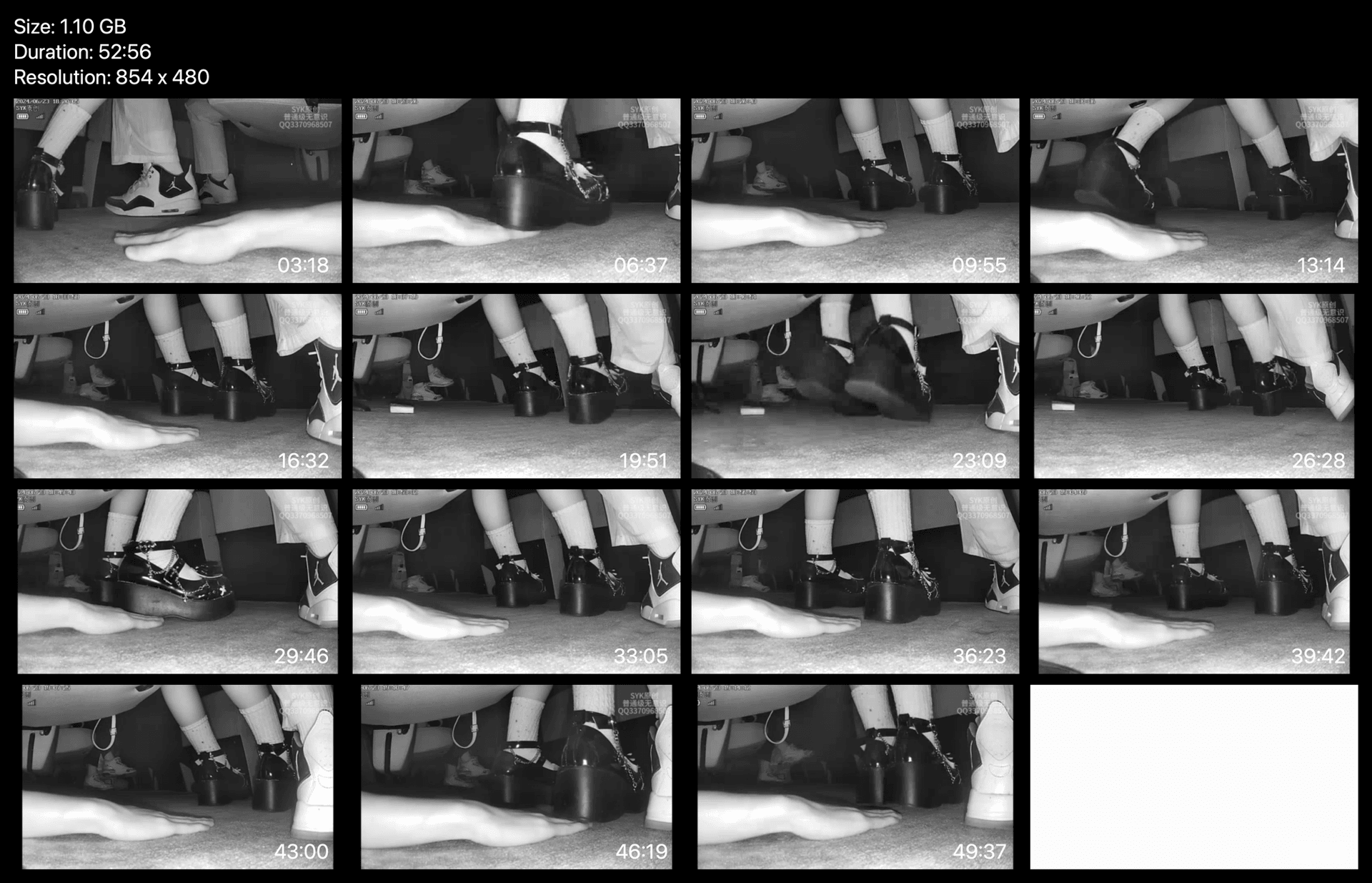 Girl in the cinema candid hand trample with white socks and Mary Jane shoes