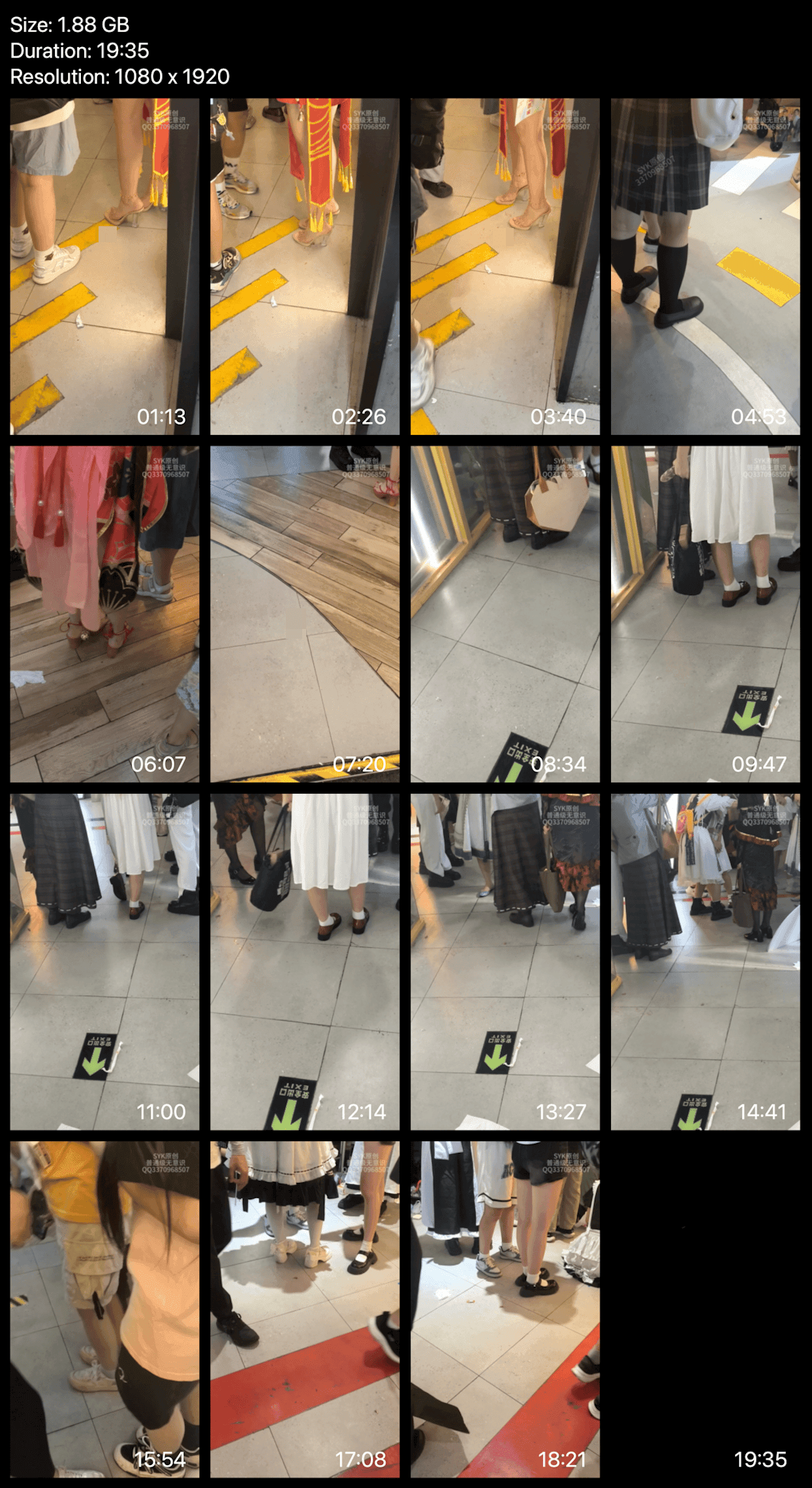 Anime convention girl in transparent high heels candid crush + many other shoes