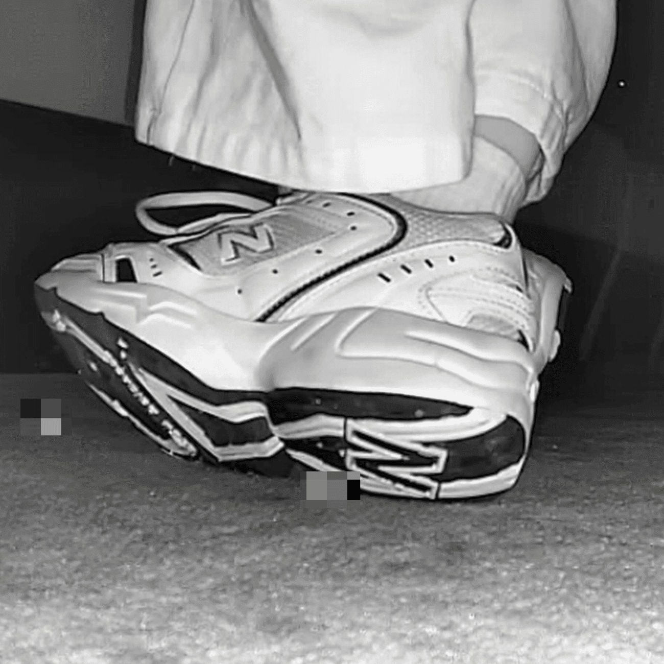 Woman in New Balance sneakers candid crush at the cinema