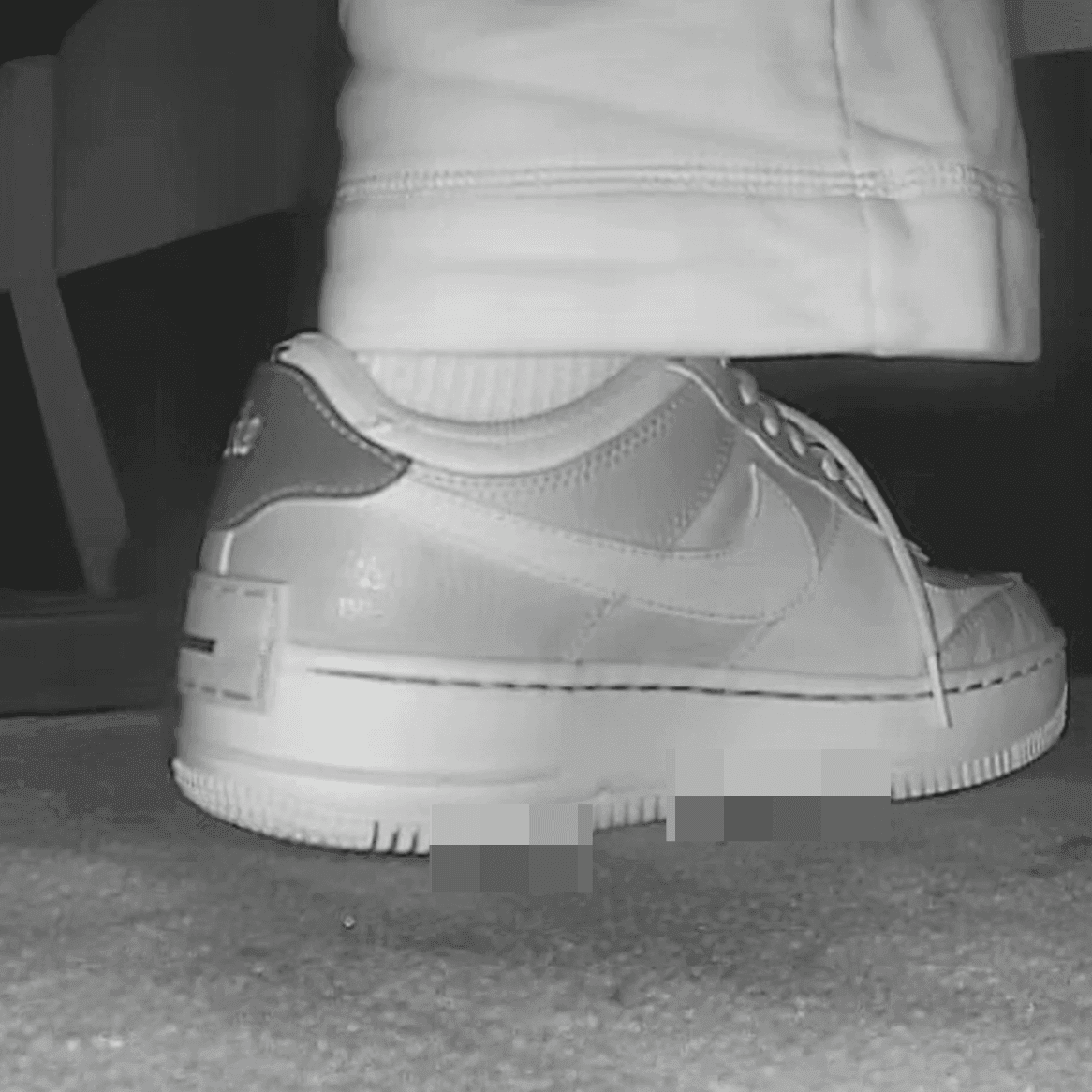 Woman in Nike sneakers candid crush at the cinema
