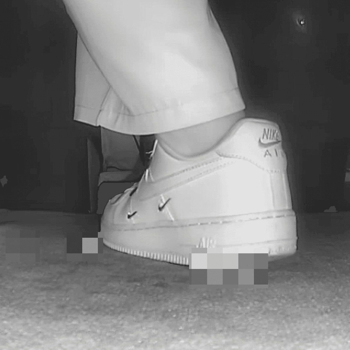 Woman in Nike sneakers candid crush at the cinema