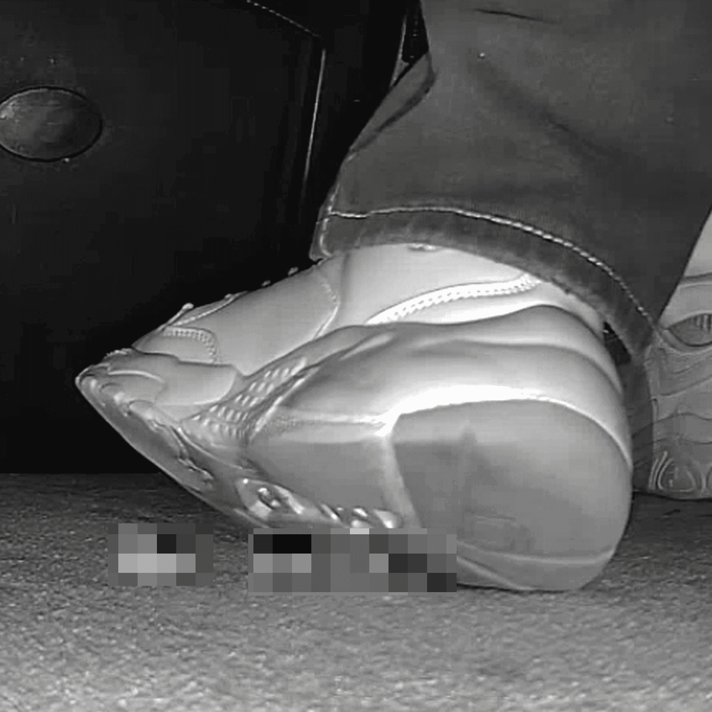 Woman in MLB sneakers candid crush in cinema