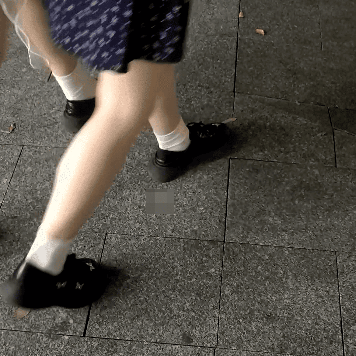 Dance machine woman in white leather shoes candid crush + Outdoor woman candid crush