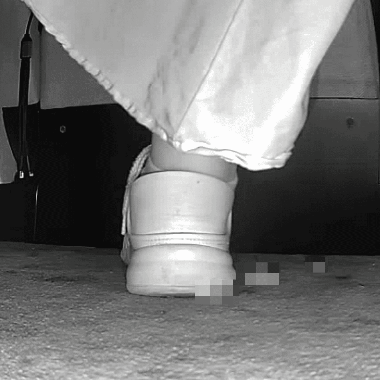Woman in skirt and white sneakers candid crush in the cinema