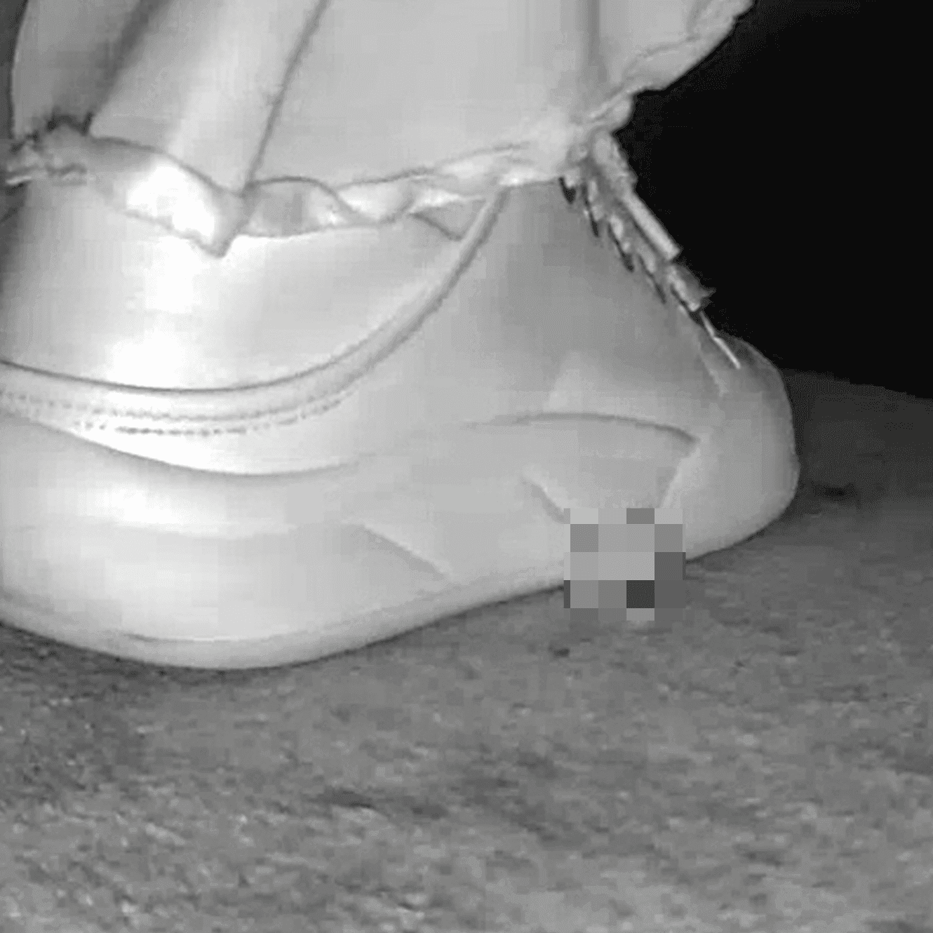 Woman in skirt and white sneakers candid crush in the cinema
