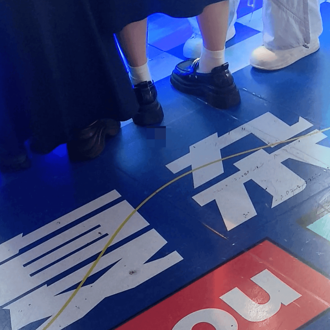 Game arcade woman candid crush + Dance machine woman in calf socks and sneakers candid crush