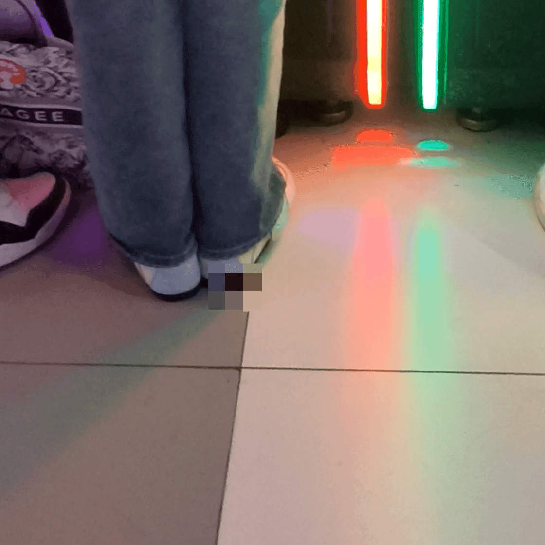 Game arcade woman candid crush + Dance machine woman in calf socks and sneakers candid crush