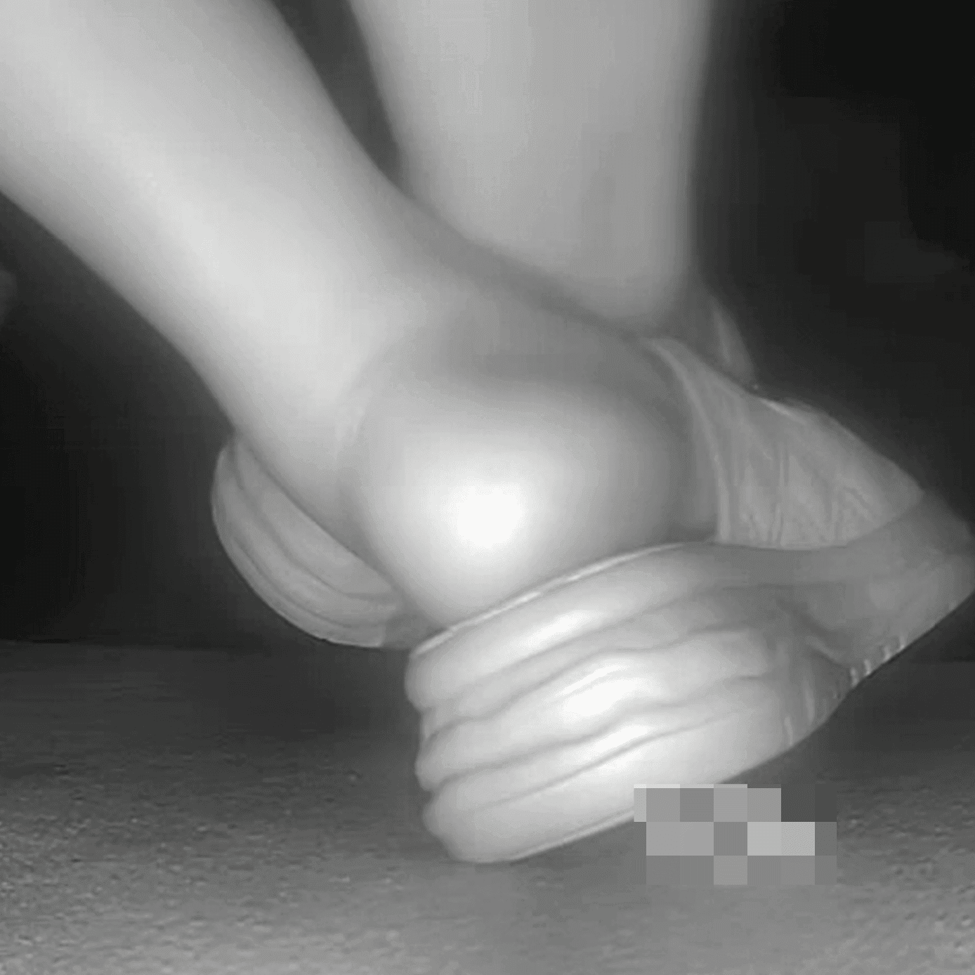 Woman in platform sandals candid crush at the cinema